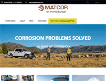Tablet Screenshot of matcor.com